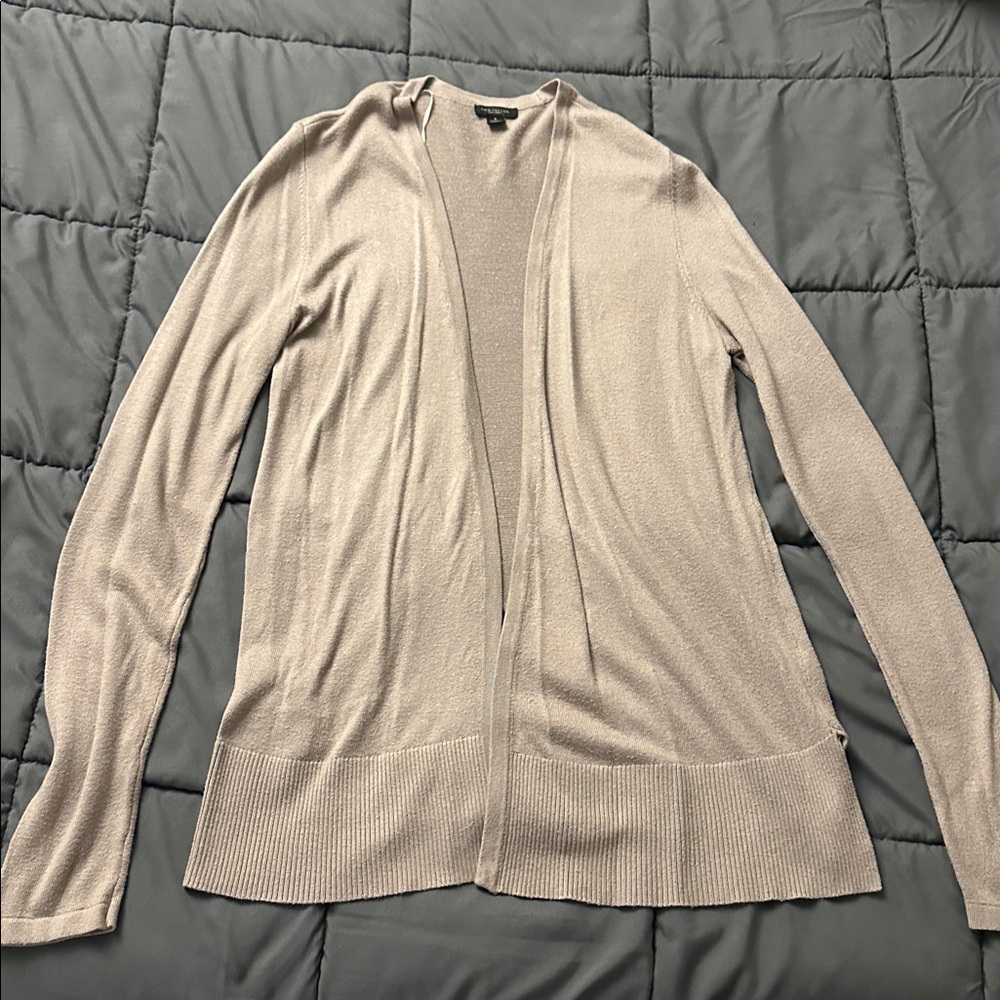 Ann Taylor Taupe Knit Sweater/Cardigan